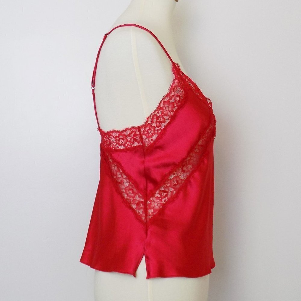 nwt victoria's secret satin and lace luxe cami top flowy silky - Picture 2 of 4
